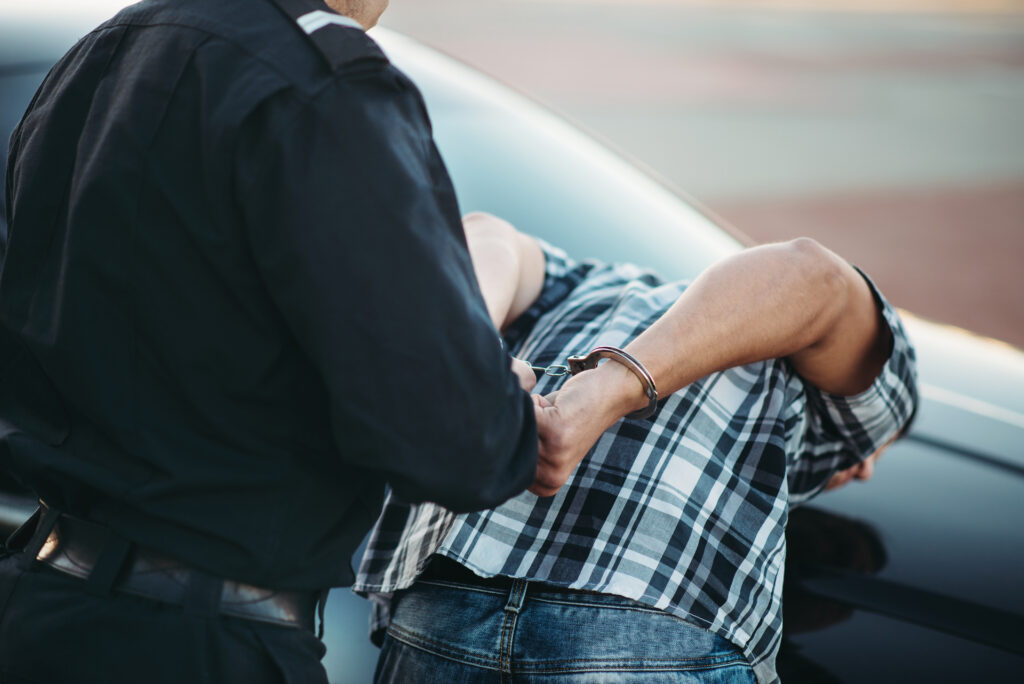 police officer arrests the driver violator on road 2021 08 26 16 26 45 utc 1024x684