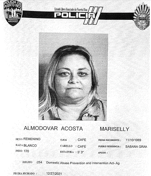 Ficha Mariselly Almodovar Acosta 1