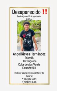 Desaparecido Angel Nievez Hernandez