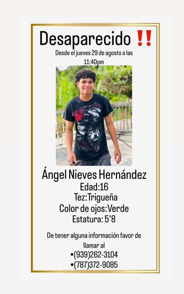 Desaparecido Angel Nievez Hernandez
