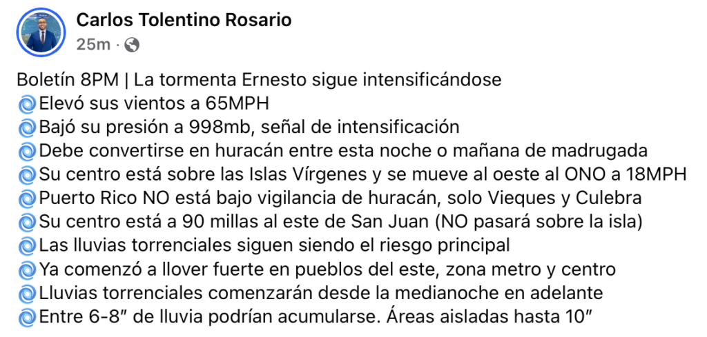 Post Tolentino 8pm