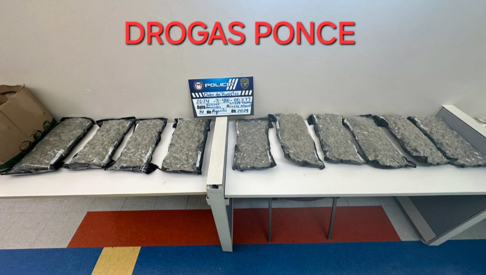 EVIDENCIA INCAUTACION 20 LIBRAS DE MARIHUANA