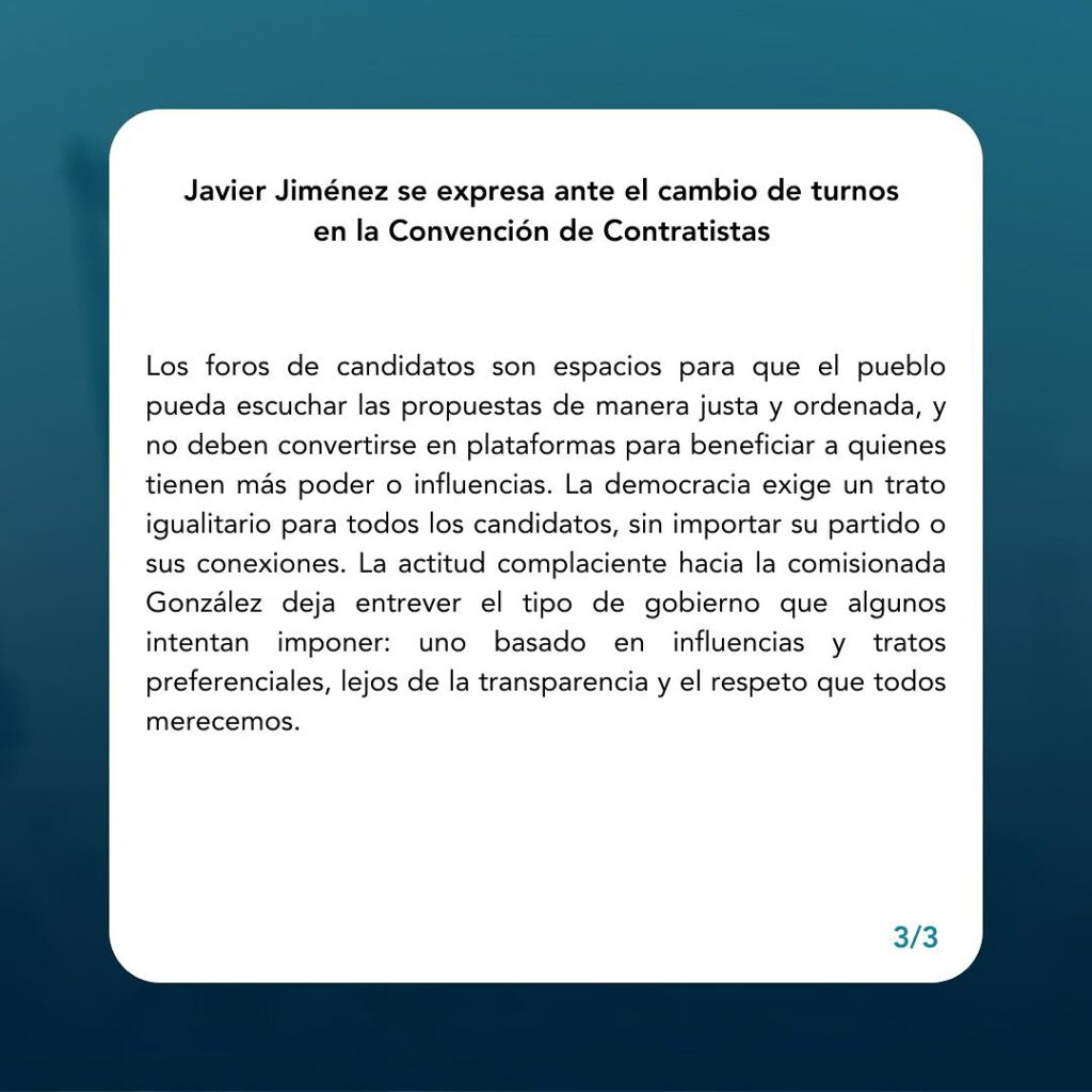 comunicado javier jimenez cambio turnos 3